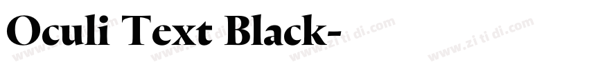 Oculi Text Black字体转换